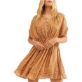thumbnail image 1 of Free People Womens One Fine Day Mini Dress, brown, S, 1 of 1