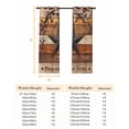 thumbnail image 6 of Texas Star Vintage Blackout Curtains for Bedroom, Berry Burnt Orange Brown Wooden Thermal Insulated Kitchen Drapes with Grommets, Light Blocking Window Treatment, 2 Panels 42" x 54", 6 of 7