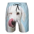 thumbnail image 4 of Naloa Puppy Licks Nose Men's Beach Shorts, Surfing shorts, Swim trunks, Quick Dry Swim Trunks for Surfing Beach Fun - 3X-Large, 4 of 9
