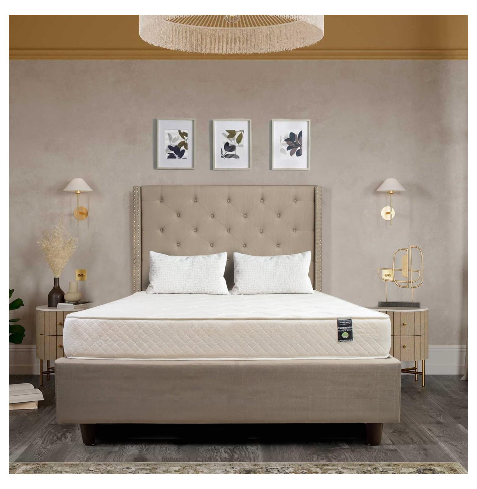 Queen Mattress 6 Inch Queen Foam Mattress High Density Reflex Support Layer & Visco-Elastic Comfort Foam with Premium Polyester Cover Eco-Friendly Breathable Firm Queen Mattress