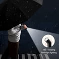 thumbnail image 3 of Bewildely Large Reverse Folding Umbrella with LED Reflective Umbrellas Flashlight Sunshade Stripe Parasol Sunproof for Type2 NO2, 3 of 6