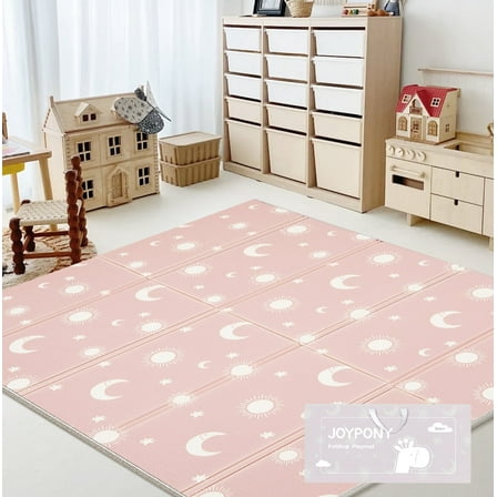 Joypony Large Baby Play Mat, 50 x 50 in, Foldable, Double-Sided, for Babies and Toddlers