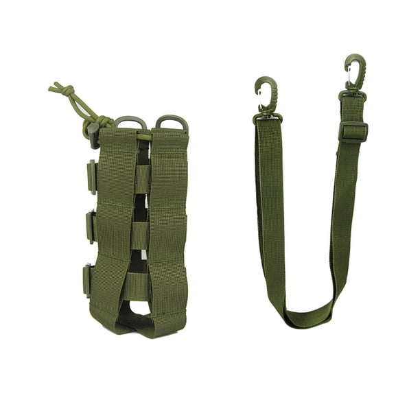 Sonducket Bolsa para botella de agua de viaje de 2,5 l, bolsa para hervidor de agua, funda para botella con cordón, bolsas de agua ligeras para Escalada Verde 2.5L/Correa para el hombro