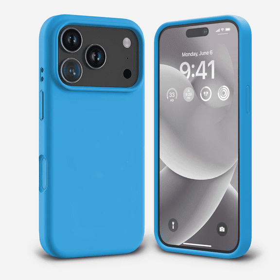 Entronix Silicone Case Compatible with iPhone 17 Pro Max / iPhone 18 Pro Max, Protective Cover, Aqua Blue