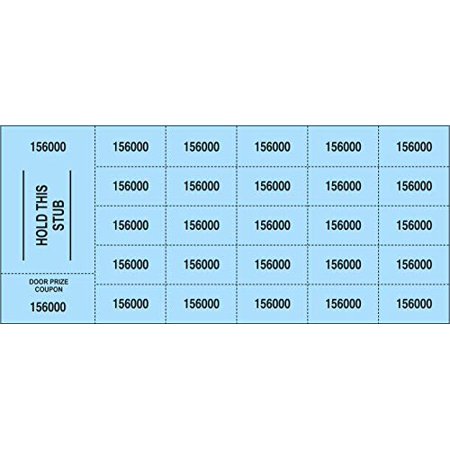 500 Blue Chinese Auction Tickets - Currently Selected: Stub with “Hold This Stub & Door Prize Coupon” OR Select Stub with “Buyer’s Name, Email & Phone”