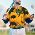 thumbnail image 6 of Balery Sunflowers 7 Baseball Jersey for Men Casual Button Down Shirts Short Sleeve Active Team Sports Uniform-Medium, 6 of 9