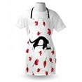 thumbnail image 3 of Modern Apron Cute Kitty Sleeping Surrounded by Tulips Cat Animal Pet Lovely Creature Print, Unisex Kitchen Bib Apron with Adjustable Neck for Cooking Baking Gardening, Black White Pink, by Ambesonne, 3 of 3
