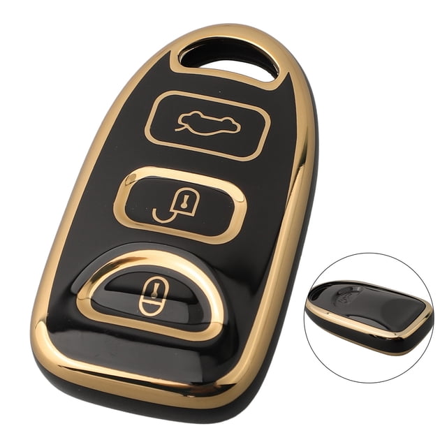 SPRING 4 Button for TPU Stylish Car key Remote Case Full Protection Dustproof for Hyundai Black