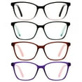 thumbnail image 1 of Przene 4 Pack Reading Glasses Blue Light Blocking Readers for Women Men +4.0 Anti Glare Lens, 1 of 9