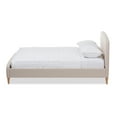 thumbnail image 3 of Baxton Studio Mia King Size Mid-Century Modern Platform Bed, Light Beige, 3 of 9