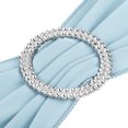 thumbnail image 4 of Uxcell 14"x5" Stretch Chair Sashes Bows Chair Bands Sashes with Buckle Slider Sky Blue 10 Pack, 4 of 5