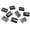 Black, variant on 10Pcs Metal Zipper Stopper Zipper Tail Clip Stop Tail Plug Head With Screw Diy Sewing Leather Hardware Craft
