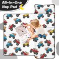 thumbnail image 4 of Monster Cartoon Truck White Pattern Teens Toddler Nap Mat with Pillow, Sleeping Mat Bag for Preschool Daycare 50"x20", 4 of 6