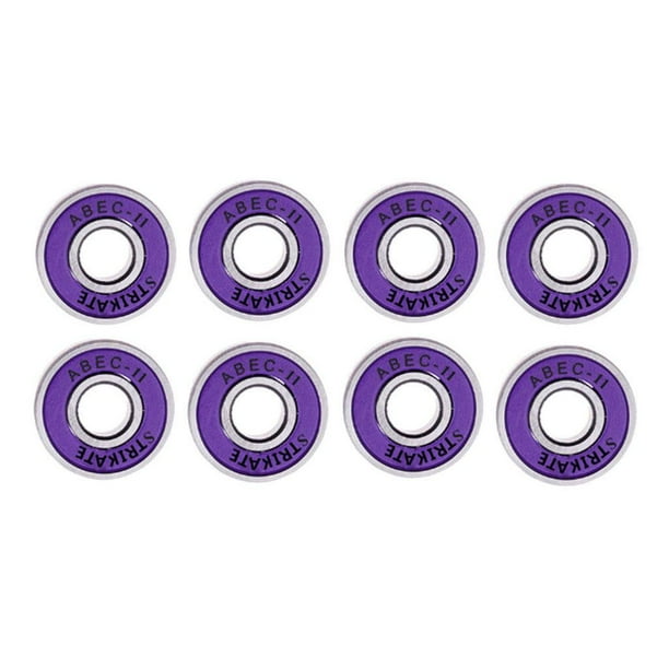 8 uds. 8x22x7mm patín 608RS rodamientos de bolas en miniatura ABEC 11 Púrpura