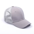 thumbnail image 4 of Minnieouse Gorra de béisbol con cola de caballo para mujer y niña, gorros de malla para camionero, sombrero de verano a la moda de alta calidad, Sombreros gris claro, 4 of 6