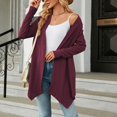 thumbnail image 4 of Vedolay Women's Cardigan Sweater Fall Women Casual Long Sleeve Cardigan Red,2XL, 4 of 5