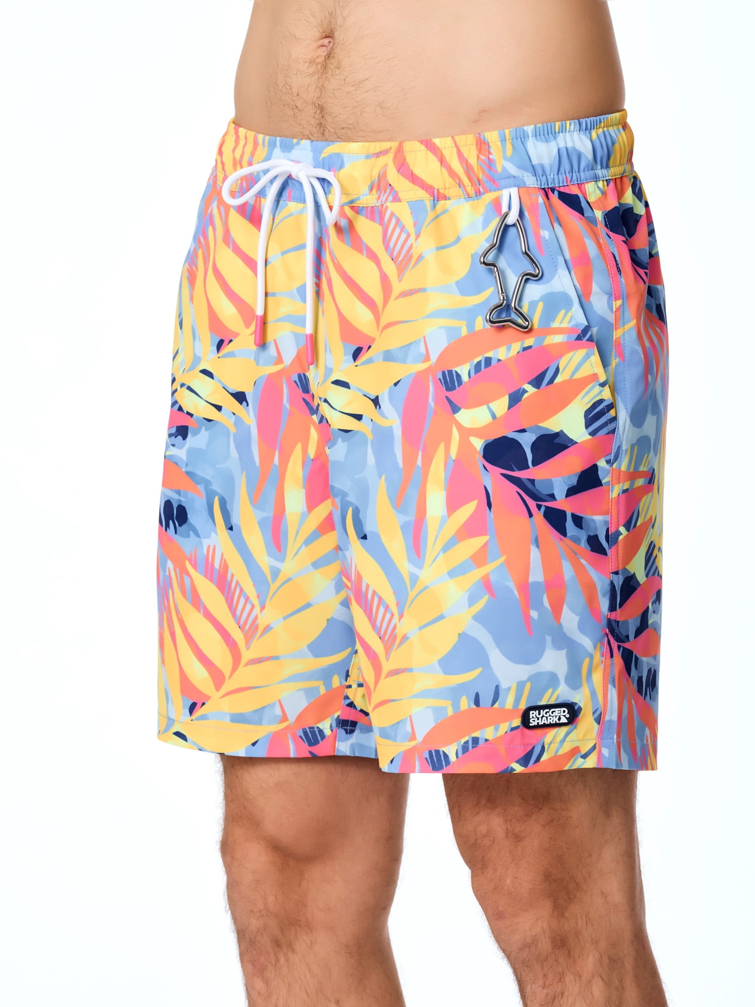 Rugged Shark Mens & Big Mens Swim Trunks, 7" Inseam, Sizes S-3XL