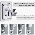thumbnail image 3 of Shower Head Holder, 360° Adjustable Angle Shower Bracket, Solid ABS Shower Holder, No Drilling, Universal Wall Mount, Plastic, 3 of 4