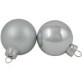 thumbnail image 5 of Northlight 10ct Silver Shiny and Matte Glass Ball Christmas Ornaments 1.75" (45mm), 5 of 7