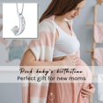thumbnail image 5 of PEORA Created Opal and Lab Created Diamond Push Present for Expecting New Mom, A Star is Born Pendant Necklace 925 Sterling Silver, 5 of 5