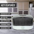 thumbnail image 3 of Ronco Turbo EZ-Store 5-Tray Dehydrator with Convection Air Flow, Food Preserver Adjustable Temperature Control, Quiet Operation, for Jerky, Fruits, Vegetables, Herbs, White, 3 of 5