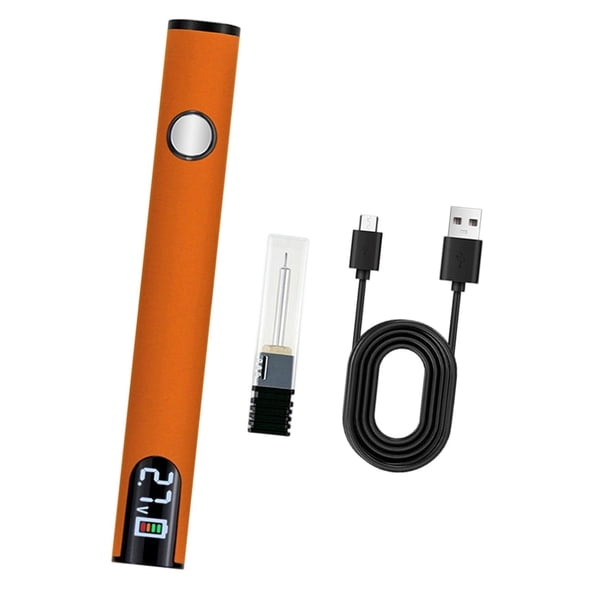Kit de soldador recargable por USB, mini bolígrafo de soldadura inalámbrico portátil mejorado, bolígrafo de batería para reparación electrónica de naranja