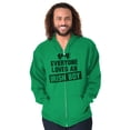 thumbnail image 4 of Funny Saint Patrick's Day Irish Boy Zip Hoodie Sweatshirt Men Brisco Brands 4X, 4 of 6