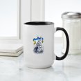thumbnail image 4 of CafePress - Pro Ukraine Support Ukrainian Flag Peace Sign Mugs - 15 oz Ceramic Large White Novelty Mug, 4 of 4
