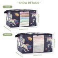 thumbnail image 3 of WOBOGO Astronauts Riding Unicorns Pattern Clothes Storage 2Pack Foldable Thick Fabric Blanket Organizer Bag with Handle 24.8×16.93×16.17in, 3 of 7