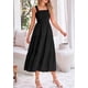 thumbnail image 4 of Vestido PRETTYGARDEN para mujer, midi, de verano, negro, talla M, 4 of 9