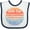 White and Navy, variant on Inktastic Lake Erie Distressed Retro Sunset Boys or Girls Baby Bib
