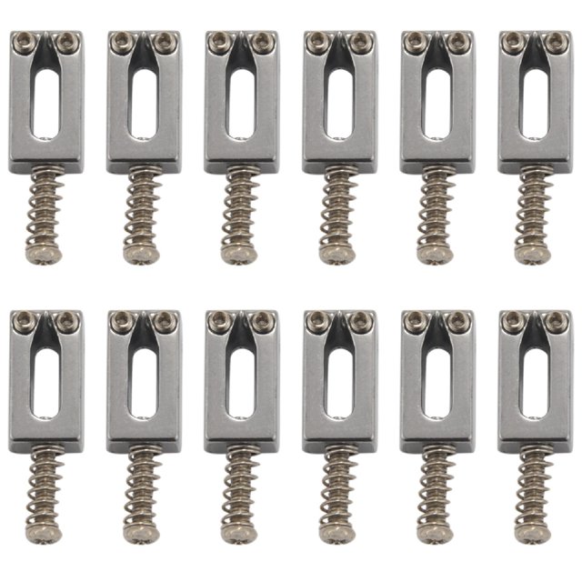 12 Piezas Juego Plano Selleta de Puente de Guitarra Electrica para Reemplazo de Guitarra Strat Tele