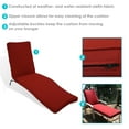 thumbnail image 3 of Sunnydaze Indoor/Outdoor Patio Chaise Lounge Cushion - 72" x 21" - Red, 3 of 8