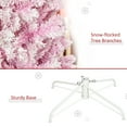 7.5 FT Artificial Christmas Tree, Pink Unlit Snow Flocked Xmas Tree
