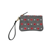 Disney Mickey Mouse All Over Print Women's Adult Wristlet Wallet Grey