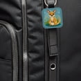 thumbnail image 6 of Wallaby Small Kangaroo Cute Australian Animal Faux Leather Square Keychain, 6 of 7