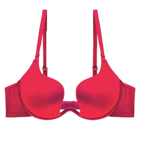 TMOYZQ Women s Deep U Multi-Way Convertible Bras Low Cut Plunge Bra Underwire Padded Push Up Bra Criss Cross Low Back Halter Bralettes on Clearance
