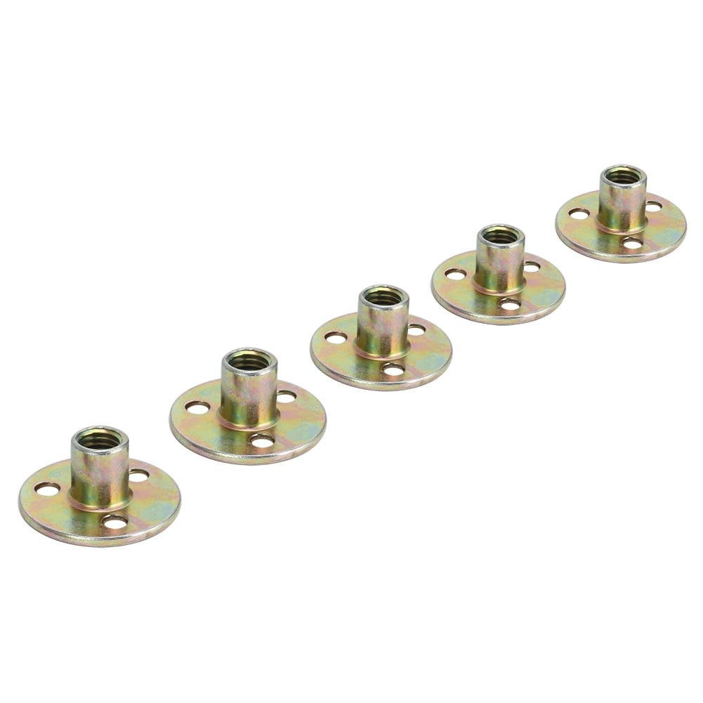 Mgaxyff 3 Types 5Pcs M6 M8 M10 Zinc Plated Three Hole Lock Nut Round