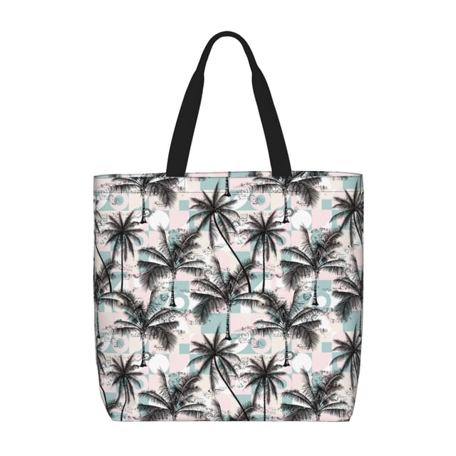 Disketp Hawaii Palms Bolsa Tote de Lona para Mujer, Bolso de Hombro y Cruzado con Cierre de Cremallera