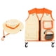 thumbnail image 5 of Vogacara Niños Insect Explorer Chaleco Sombrero Kit Acampar al aire libre Pesca Disfraces de aventura Fiesta escolar Niños Niñas Traje con múltiples Type1 NO1 Vogacara CBP193629, 5 of 6