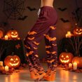 thumbnail image 6 of Edvintorg Comfy Pants Women Halloween Printed Loose Wide Leg Trouser Elastic Waisted Casual Pant with Drawstring Women Clothing Wine S-2XL, 6 of 8