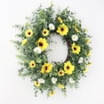 thumbnail image 6 of Artificial Faux Olive Wreath with Linen Bow for Front Door Weather Resistant Indoor Outdoor Farmhouse Decor, 6 of 7