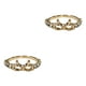 thumbnail image 4 of Minnieouse Anillo de diamantes de imitación Elegante Detalle de diamantes de imitación Bowknot Anillos Regalo de boda Dorado 2piezas, 4 of 6