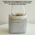 thumbnail image 6 of Insulated Bento Lunch Bag, Canvas Thermal Food Tote with Handle, Reusable Waterproof Lunch Box Bag for Work School Picnic and Outdoor Travel Meal Storage, 6 of 7