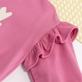 thumbnail image 6 of ibuvkizy Girls Sweaters,3-12 Years Children's Fashion Love Printed Lace Sleeve Sweatshirt Long Sleeve Round Neck Top/Shirt,Hot Pink, 6 of 9