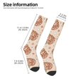 thumbnail image 2 of Naloa Groovy Disco Pumpkin Thigh High Socks Extra Long Stretchy Sock Women Over Knee High Opaque Stocking Daily Wear, 2 of 6
