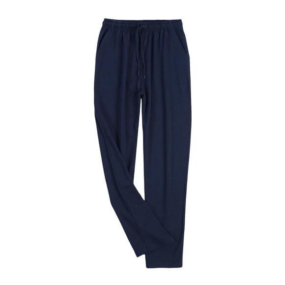 cfhntfmh Mens Cotton Pajama Pants Solid Color Loose Comfy Sleepwear with Pockets Sleep Lounge Bottoms Pj Pant
