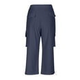thumbnail image 7 of SAWOBUUN Kids Boys Girls Cargo Capri Pants School Uniform Elastic Waist Casual Straight Leg Cropped Trousers with Side Pockets, 7 of 7