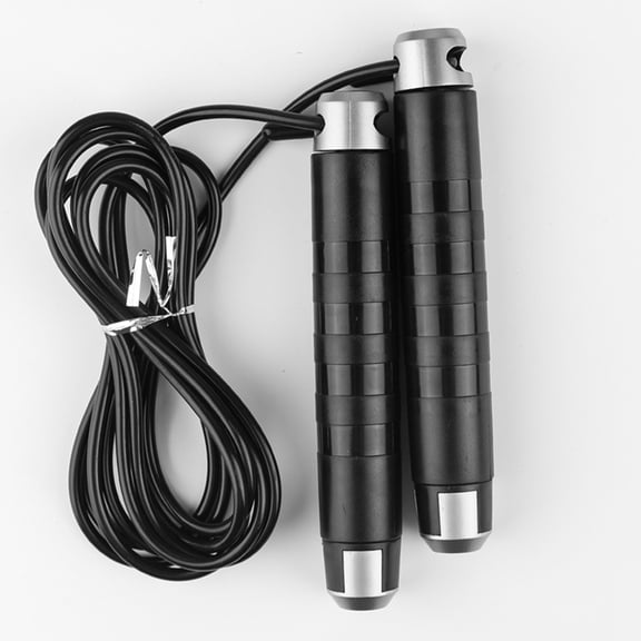 ELAYARD Heavy Duty Fitness Jump Rope Set in Black - and Adjustable for Workout Training