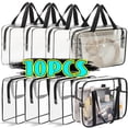 thumbnail image 2 of 10/1pcs Transparent PVC Storage Bags Reusable Large Toy Building Blocks Travel Cosmetics Craft Supply Handbag Container Zipper, 2 of 7